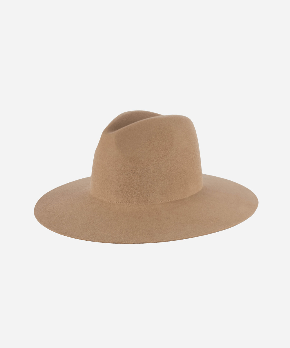 Emma Wide Brim Fedora - Tan BLEMISHED - GIGI PIP