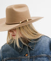 Gigi Pip felt hats for women - Teddy Cattleman - 100% australian wool classic cattleman crown with a wide upturned brim [brown]