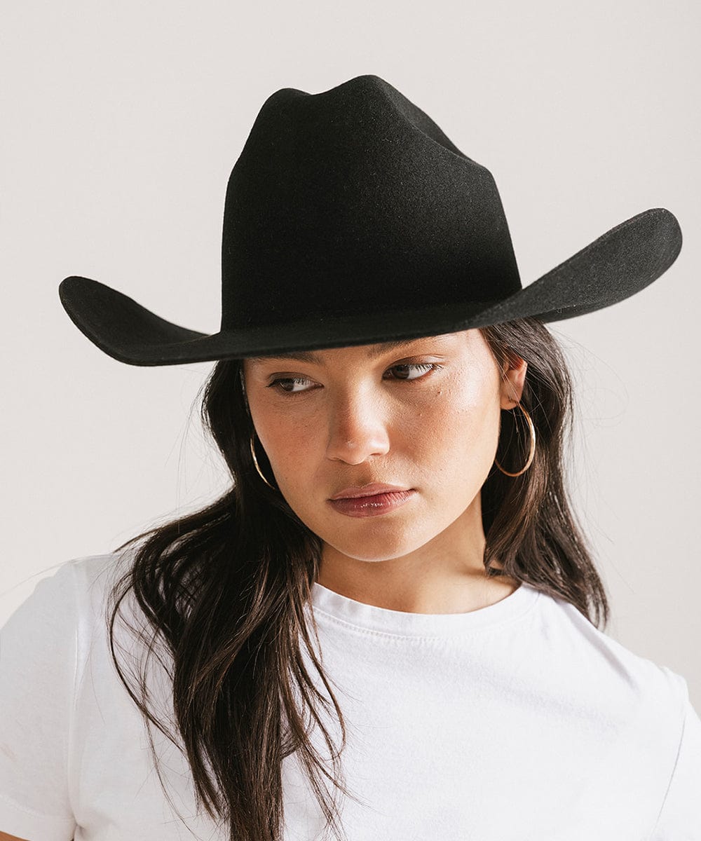 Teddy Cattleman Cowboy Hat - GIGI PIP
#color_black