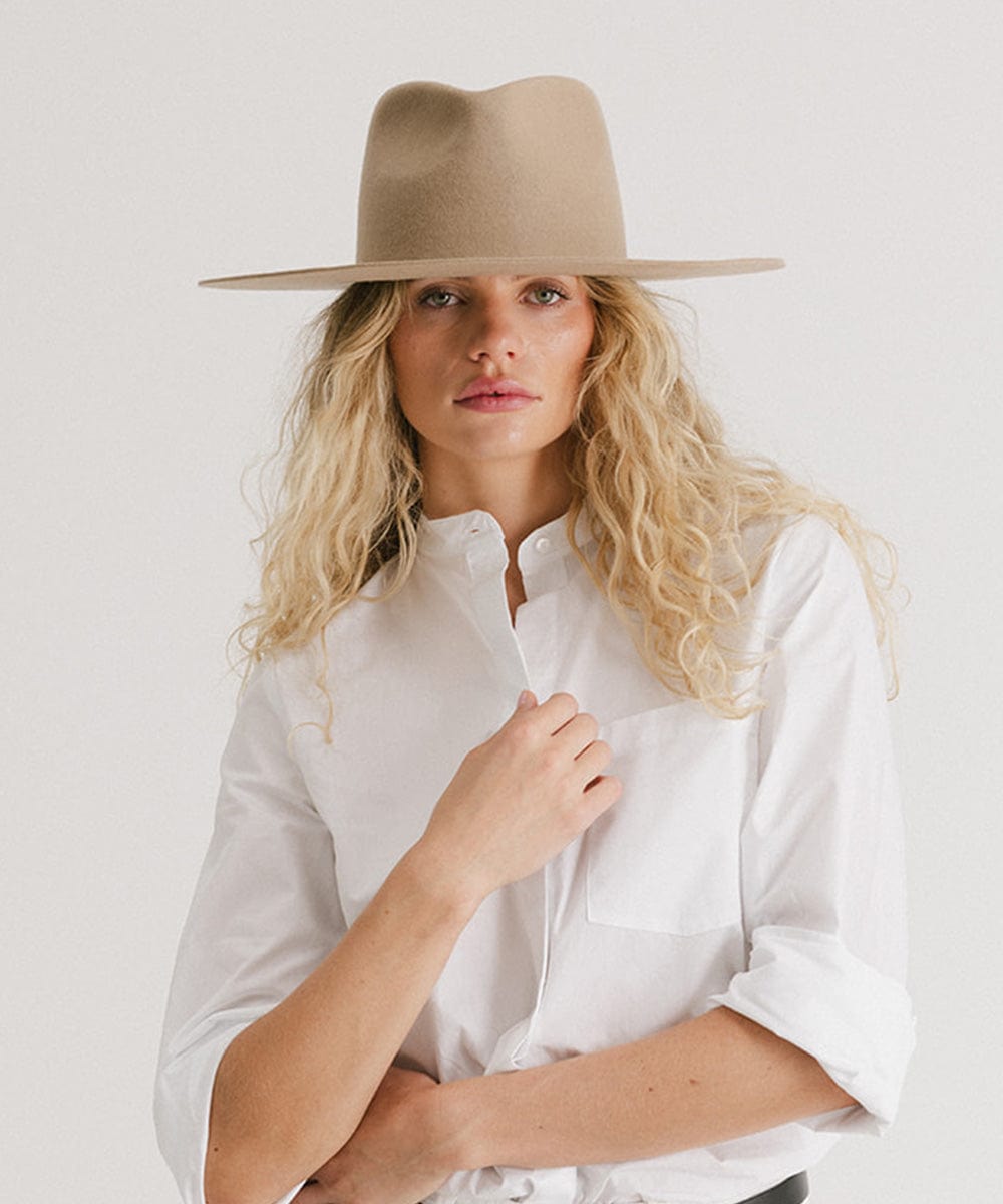 Palma Wide Fedora - Straw Fedora Hat in Natural | Lack of Color