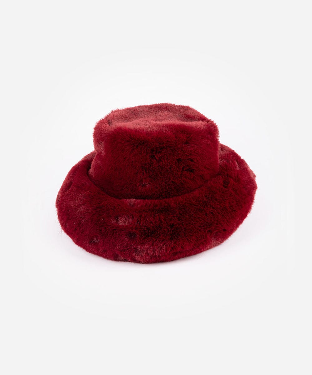 Parker Faux Fur Hat Burgundy XS S
