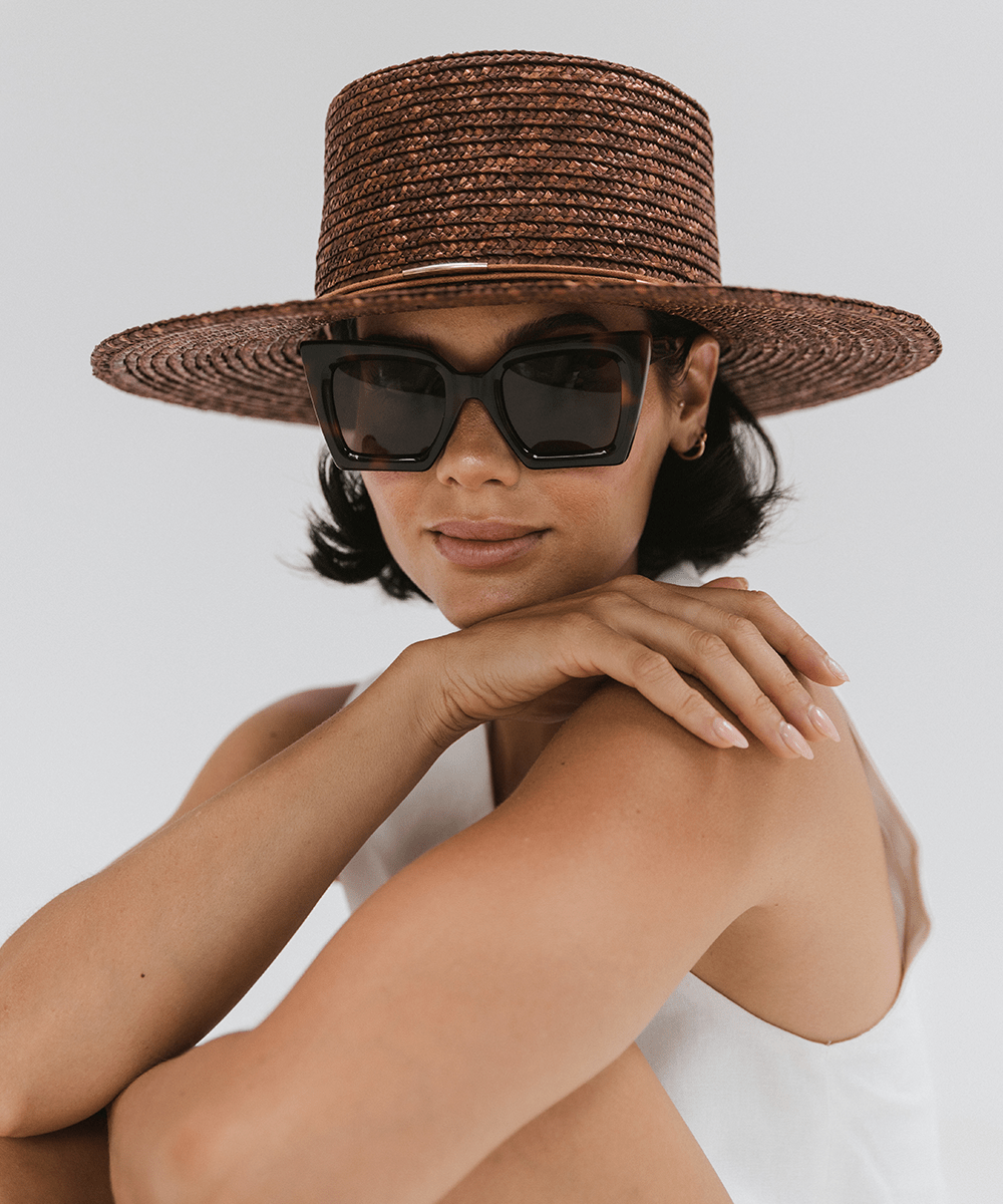 Gigi Pip sunglasses for women - Kat Square Sunglasses - oversized square style women's sunglasses with an acetate frame + polarized lenses [tortoise]
