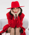 Gigi Pip Limited Edition hats for women - Limited Edition 35 Dakota Cherry Red - stiff wide flat brim in a limited edition cherry red color way [cherry red]