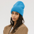 Gigi Pip beanies for women - Lou Knit Beanie - 100% Acrylic chunky oversized beanie featuring 4 neon color options with a tonal woven branded loop tag on the double fold [deja blue]