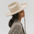 Gigi Pip felt hats for women - Jillian Pencil Brim - 100% australian wool fedora curved crown with a stiff, wide brim featuring a pencil rolled up edge + a GP branded pin on the back [dark brown]
