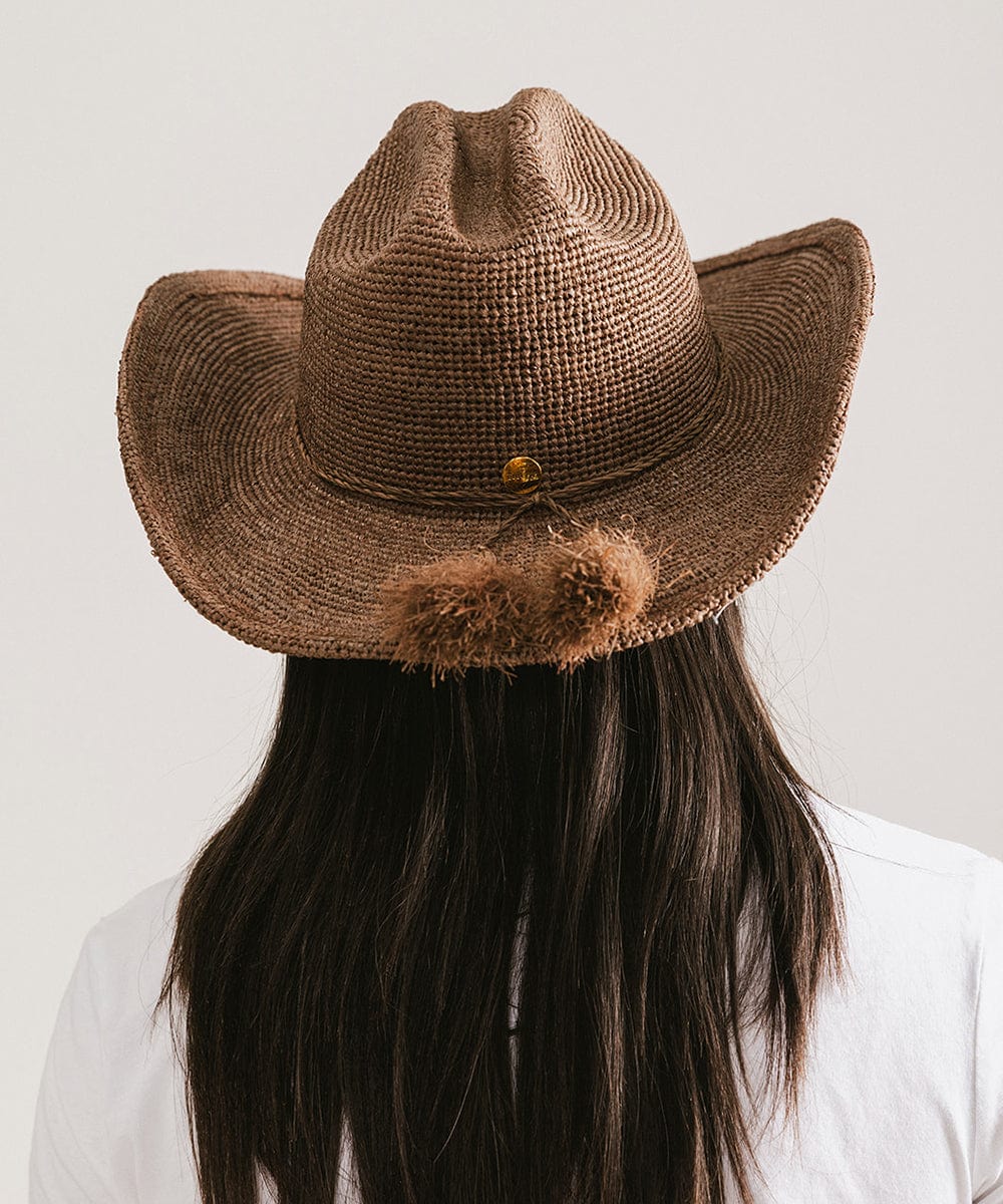 Ames Packable Straw Cowboy Hat - GIGI PIP #color_chocolate
