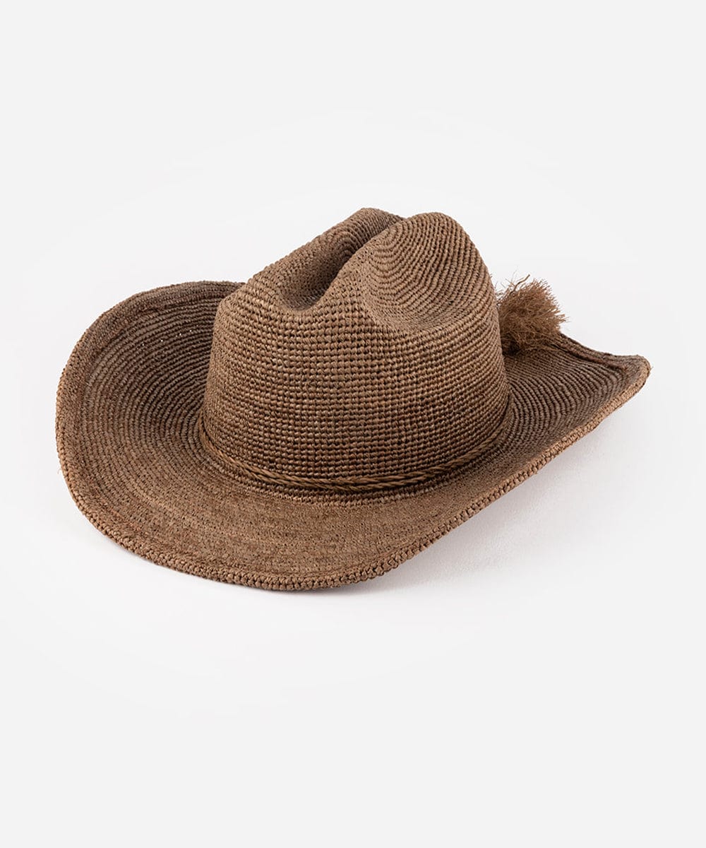 Ames Packable Straw Cowboy Hat - GIGI PIP #color_chocolate