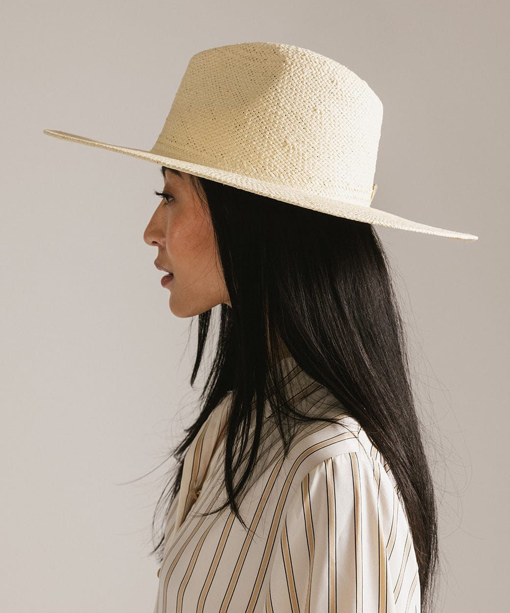Straw Hat Faye Wide Fedora Straw Hat #color_natural
