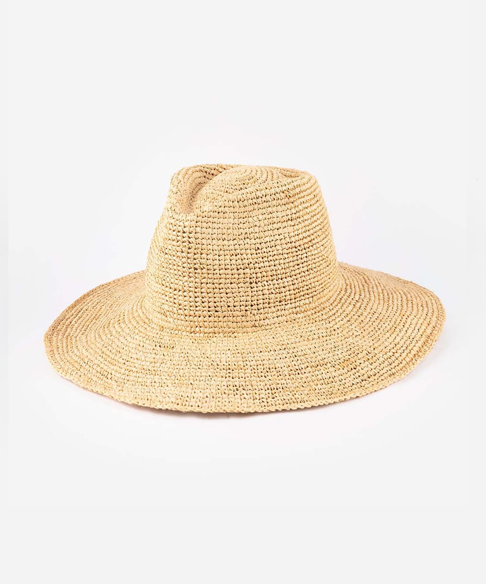 Beige straw hat on a white background #color_natural