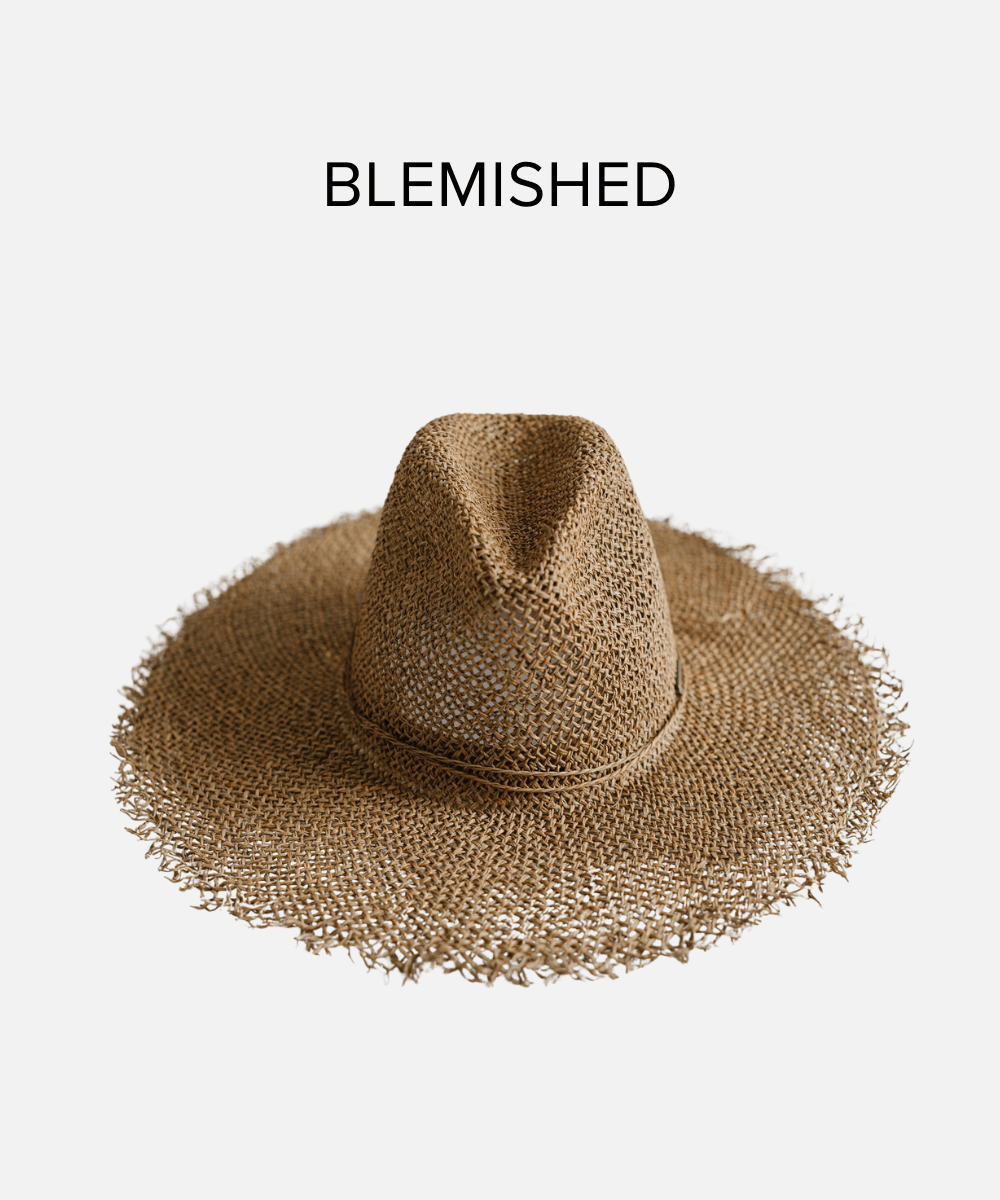 Straw Hats Tessa Seagrass Fedora - Brown BLEMISHED Brown / XS 55
