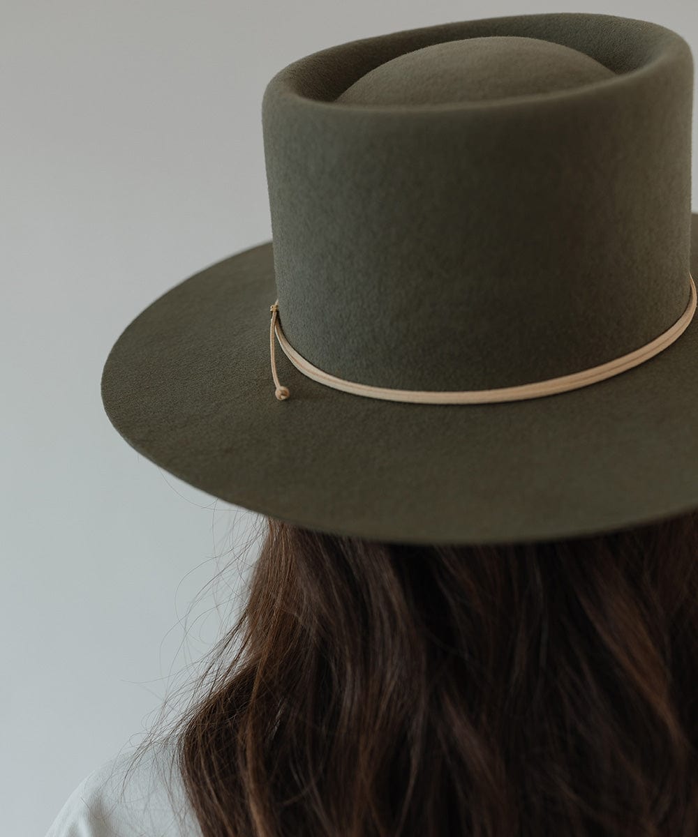 Gigi Pip hat bands + trims for womens hats - thin suede band featuring gold plated metal signature xx details, adjustable to hit any hat size [cream]