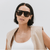 Gigi Pip sunglasses for women - Val Wayfarer Sunglasses - oversized wayfarer style women's sunglasses with an acetate frame + polarized lenses [black]