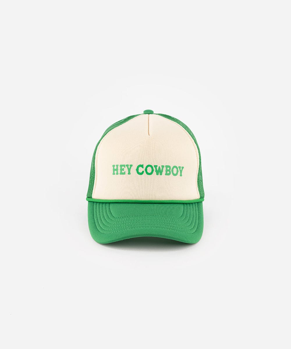 Hey Cowboy Graphic Trucker Cap - GIGI PIP #color_cream-vintage green