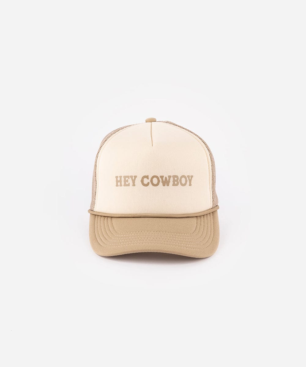 Hey Cowboy Graphic Trucker Cap - GIGI PIP #color_tan-cream