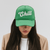 Gigi Pip trucker hats for women - Chill Foam Trucker Hat - 100% polyester foam + mesh trucker hat with a curved brim featuring the word "Chill" as a design across the front panel [chocolate brown]
