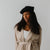 Gigi Pip caps for women - Lola Beret - 100% Australian wool classic beret featuring two metal detail embellishments on the soft fold and an adjustable inner lining [taupe]