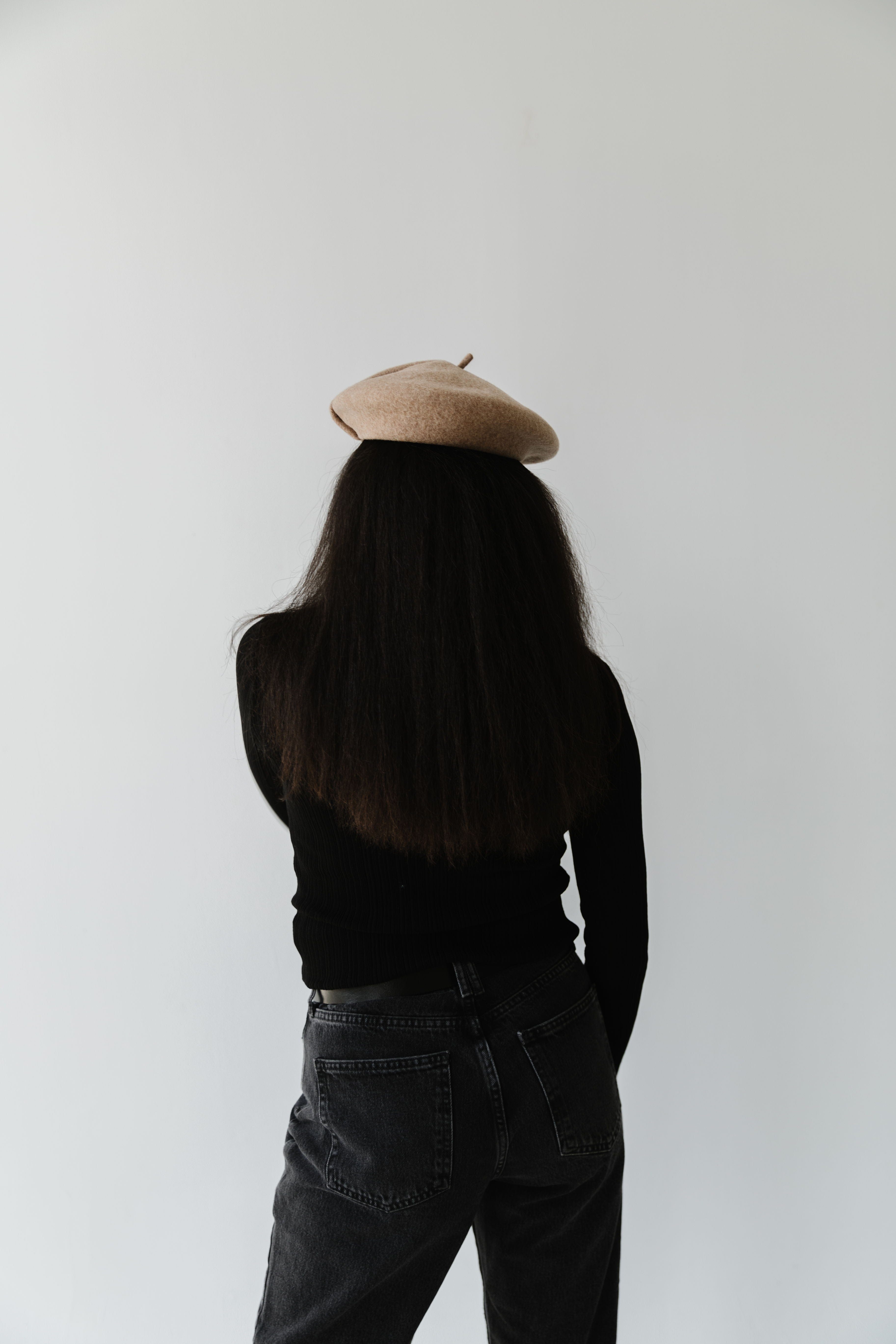  Gigi Pip caps for women - Lola Beret - 100% Australian wool classic beret featuring two metal detail embellishments on the soft fold and an adjustable inner lining [camel]