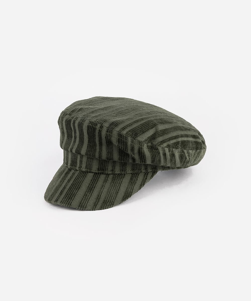 Green striped cap on a white background #color_forest green