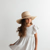 Gigi Pip straw hats for kids - Addie Kids Straw Floppy Hat - floppy Raffia straw with a polyester liner + 100% cotton inner sweatband [natural]