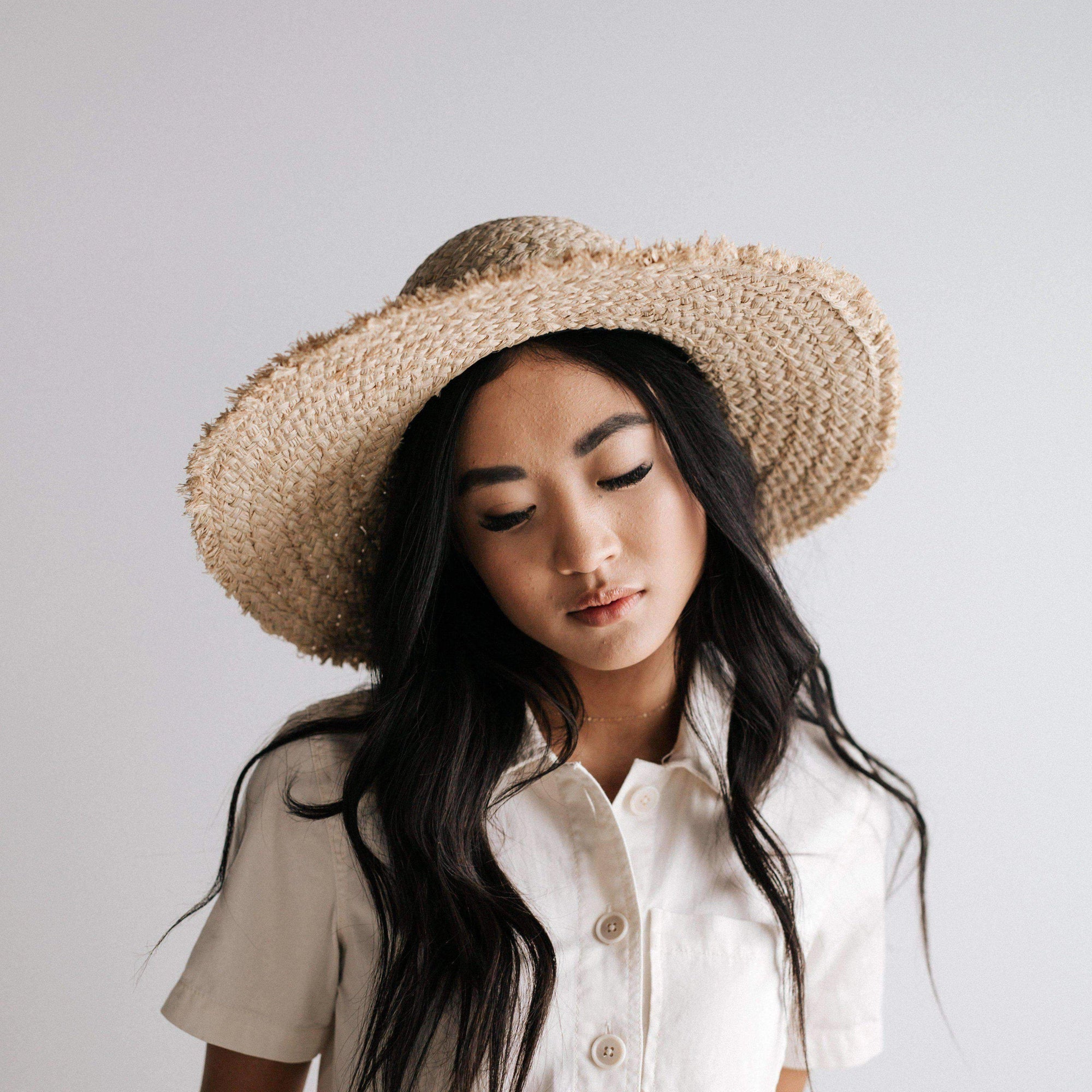 GIGI PIP Hats for Women- Addie Straw Floppy Hat-Straw Hats