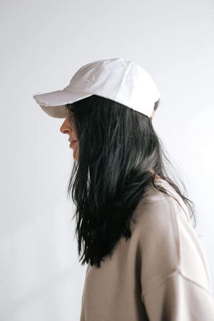 GIGI PIP Hats for Women- Roxy Ballcap - White-Baseball Hat