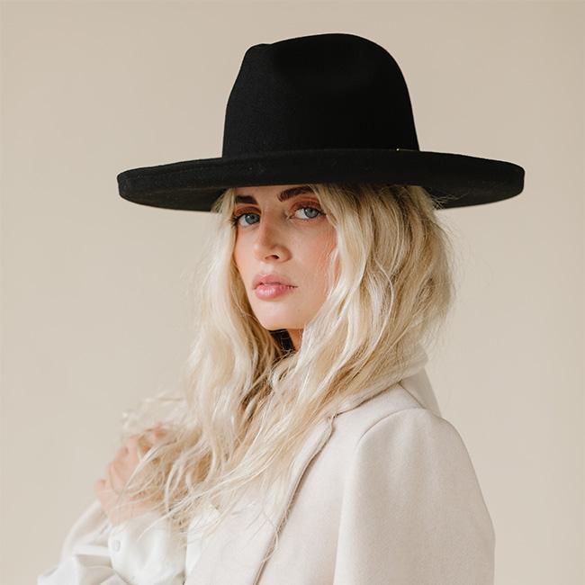 Maude Pencil Brim - Black BLEMISHED - GIGI PIP