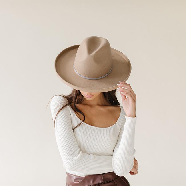 Blemished Felt Maude Pencil Brim - Tan BLEMISHED 55 XS / [tan]
