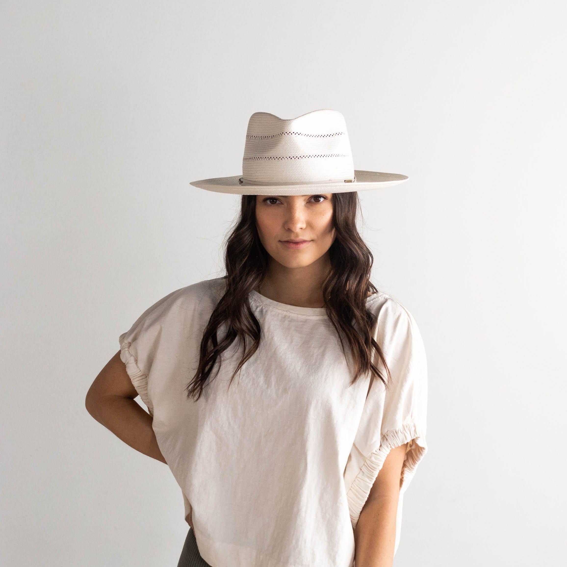 Arlo Cream Band - Straw Teardrop Fedora BLEMISHED - GIGI PIP