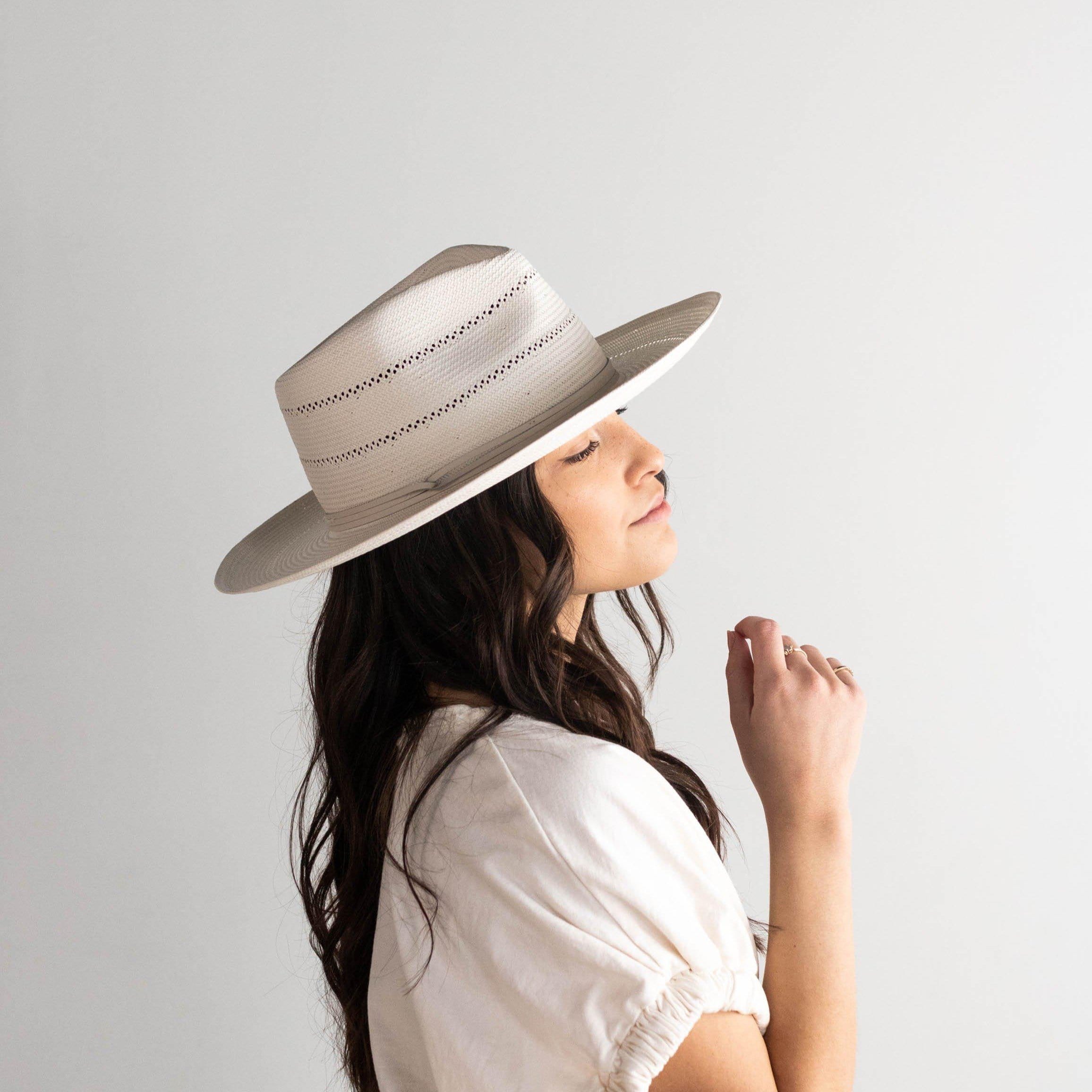 Arlo Cream Band - Straw Teardrop Fedora BLEMISHED - GIGI PIP