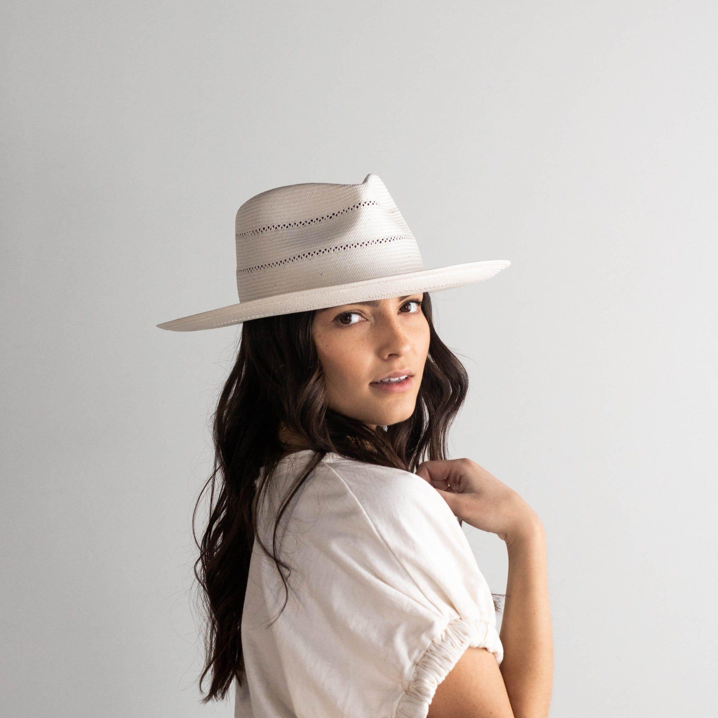 Arlo Cream Band - Straw Teardrop Fedora BLEMISHED - GIGI PIP