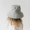 Gigi Pip bucket hats for kids - Rhode Kids Bucket Hat - 100% cotton adjustable bucket hat for kids featuring a removable chin strap [striped-blue]