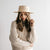 Gigi Pip straw hats for women - Brae Straw Boater - boater crown with flat brim, made with an intricate bao straw weave [natural]