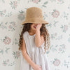 Gigi Pip straw hats for kids - Kids Sal Crochet Bucket Hat - paper straw, packable crocheted bucket hat for kids [natural]
