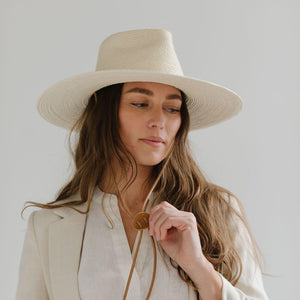 Straw Hats River Guatemalan Palm Hat  - Ivory BLEMISHED