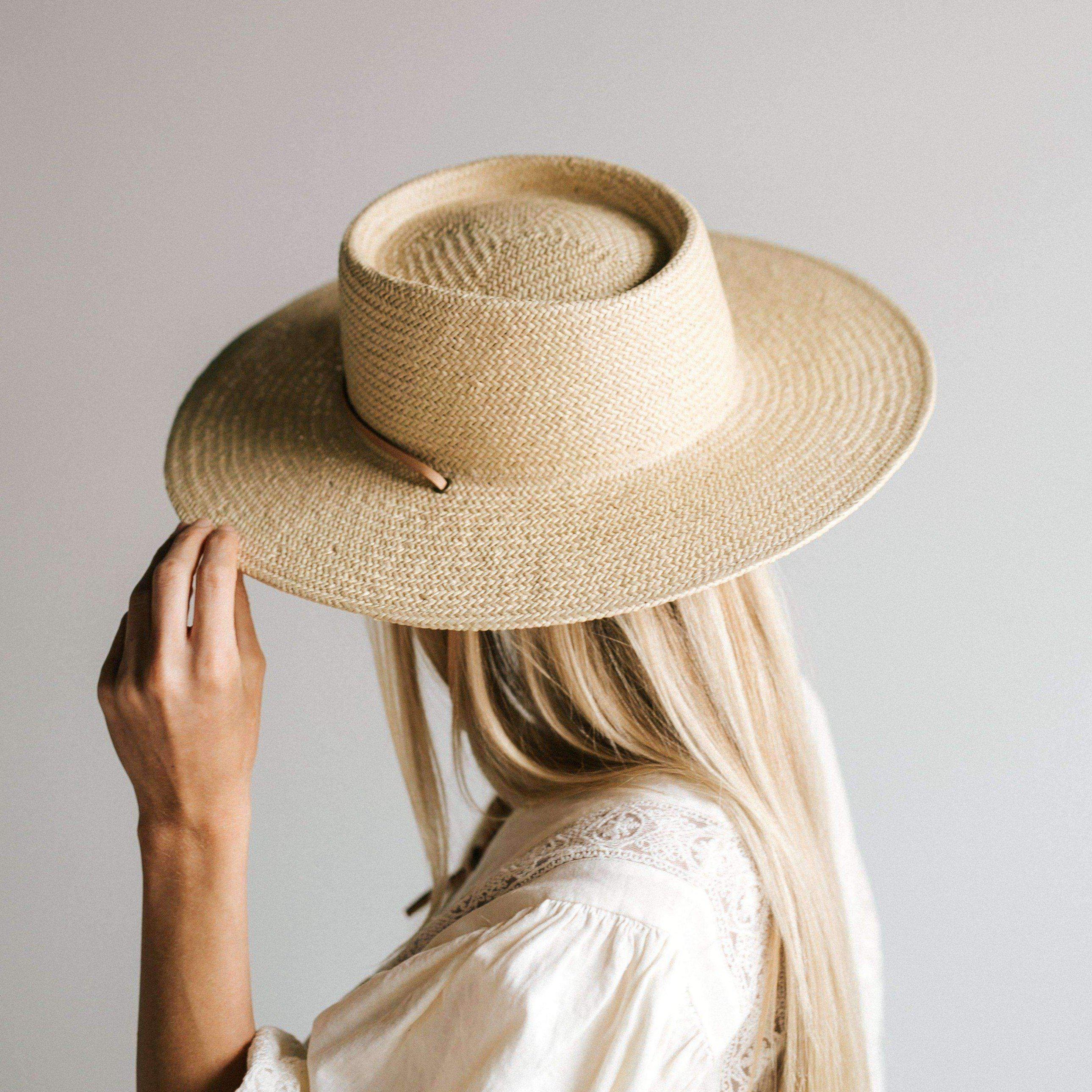 Straw Hats Aiden Straw Pork Pie - Cream BLEMISHED S/M 57 / Cream