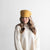 Gigi Pip caps for women - Fisherman Cap - classic fisherman cap with an adjustable inner lining, featuring a braided rope with a branded Gigi Pip bronze pin [mustard]